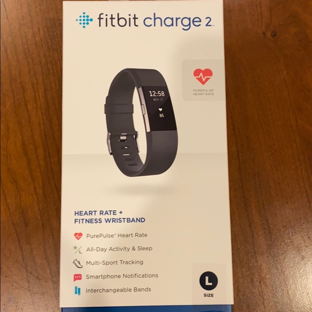 NEW IN BOX FITBIT CHARGE 2 - Size L